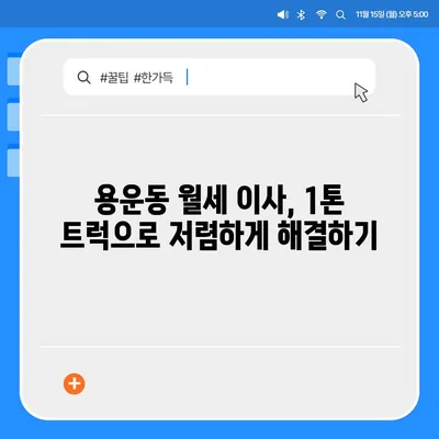 대전시 동구 용운동 포장이사비용 | 견적 | 원룸 | 투룸 | 1톤트럭 | 비교 | 월세 | 아파트 | 2024 후기