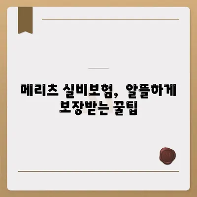 메리츠 실비보험