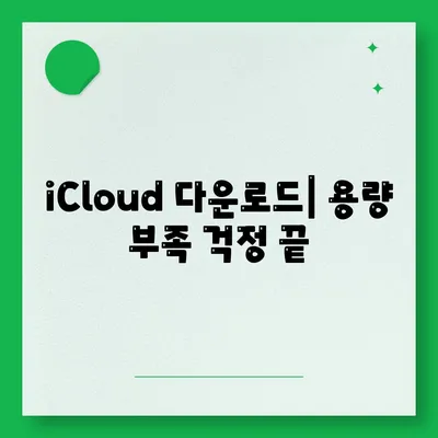 iCloud 다운로드