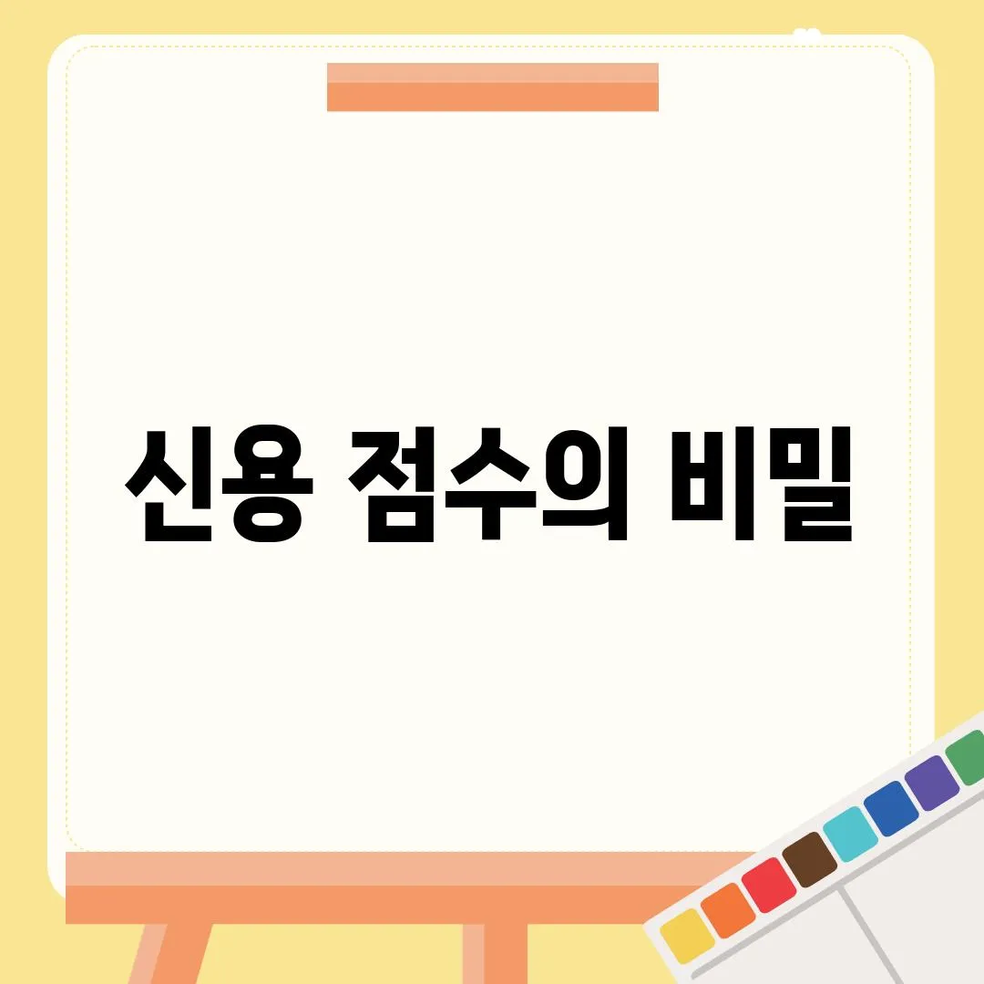 신용 점수의 비밀