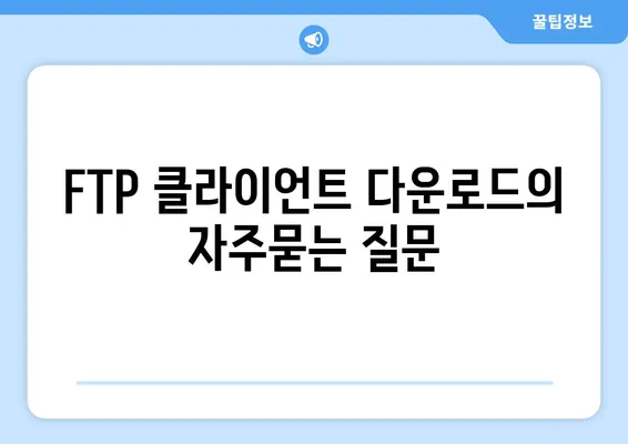 FTP 클라이언트 다운로드