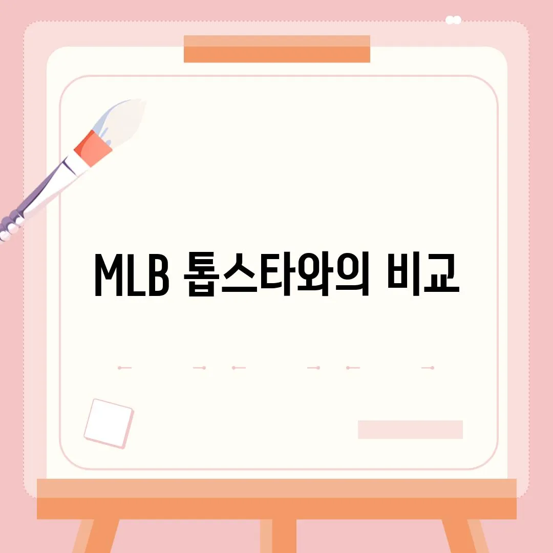 MLB 톱스타와의 비교