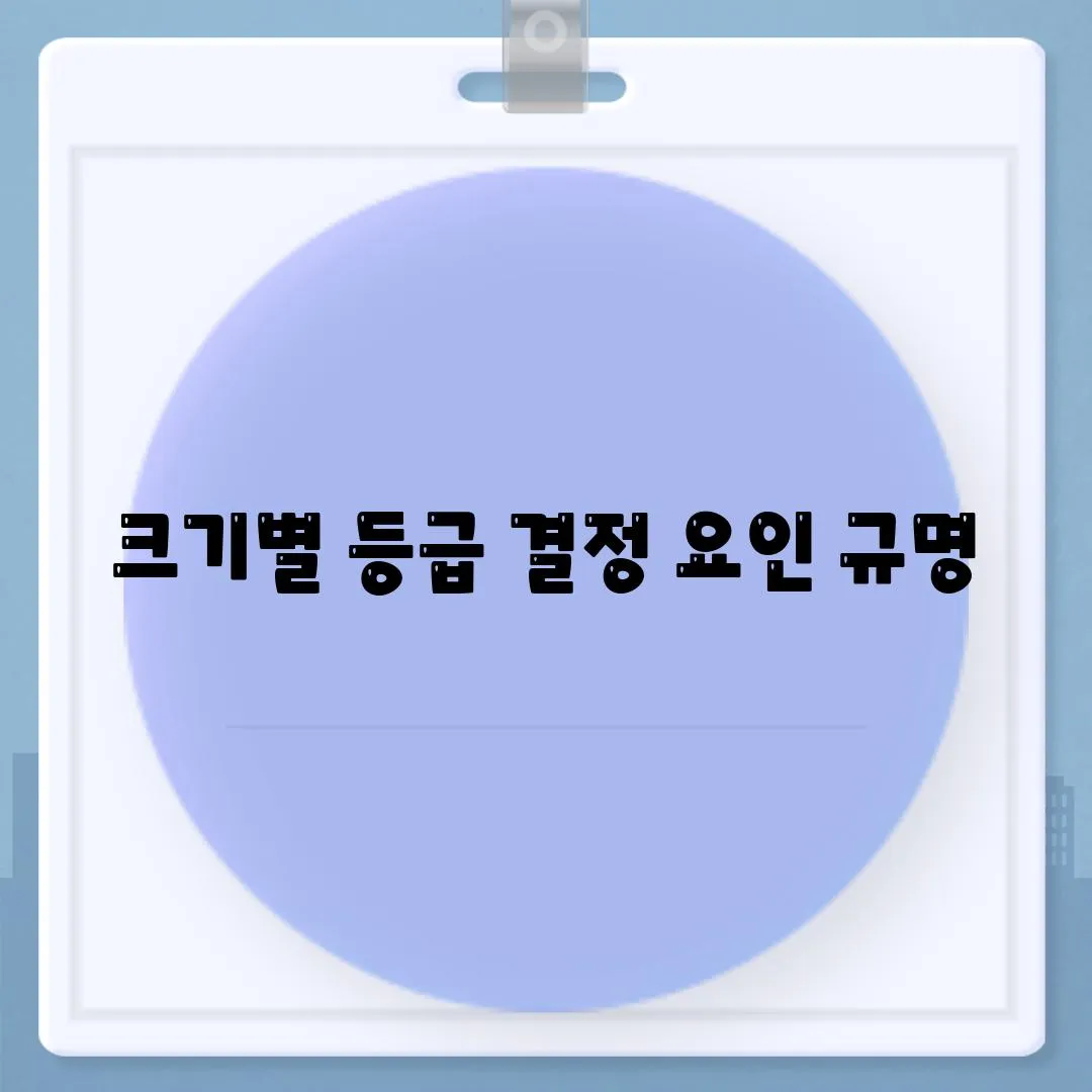 크기별 등급 결정 요인 규명