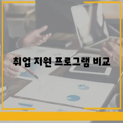 취업 지원 프로그램 비교