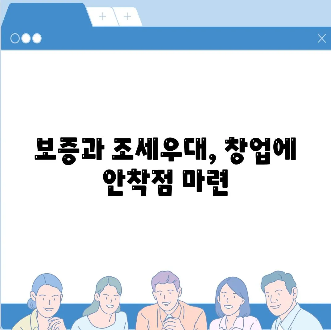 보증과 조세우대, 창업에 안착점 마련