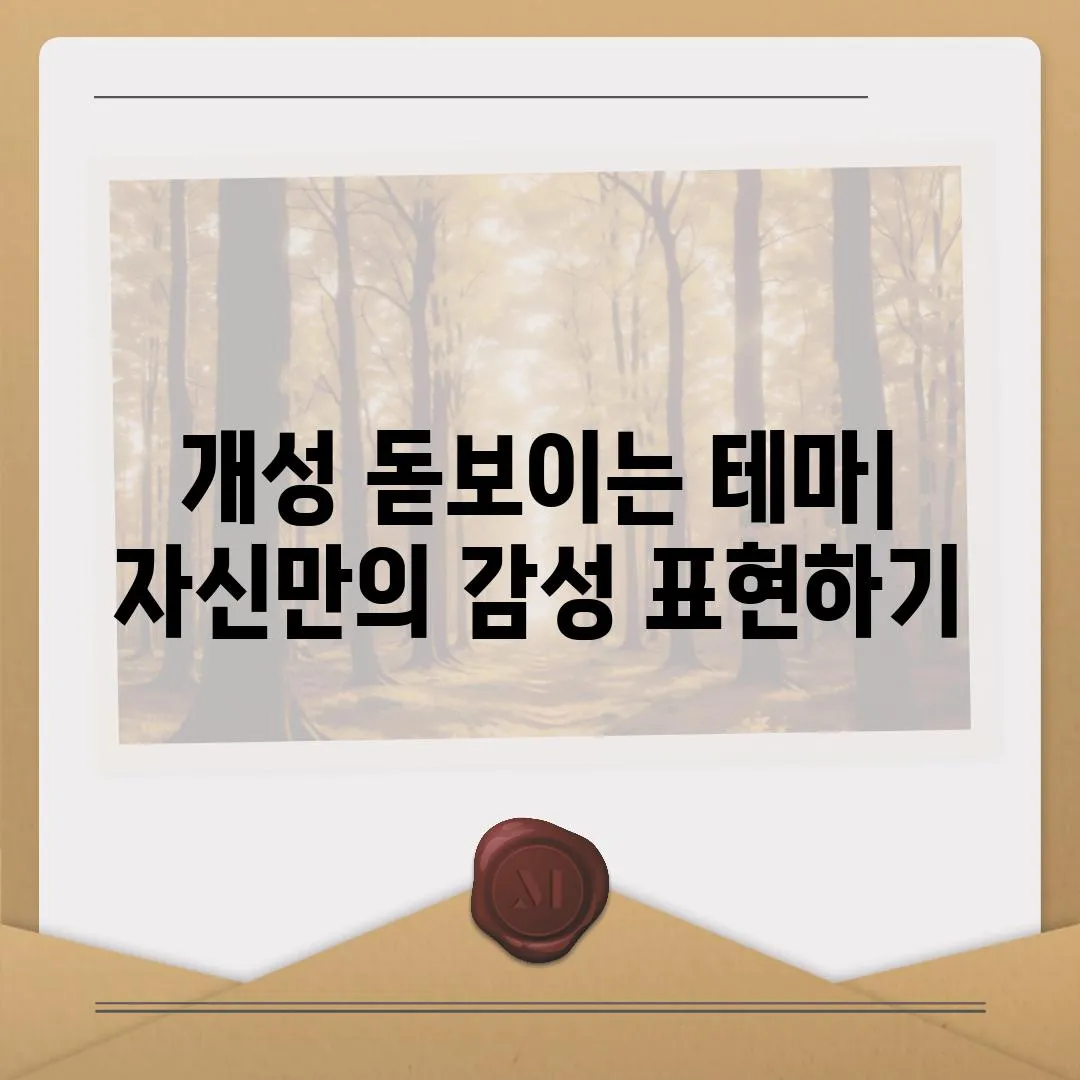 개성 돋보이는 테마| 자신만의 감성 표현하기