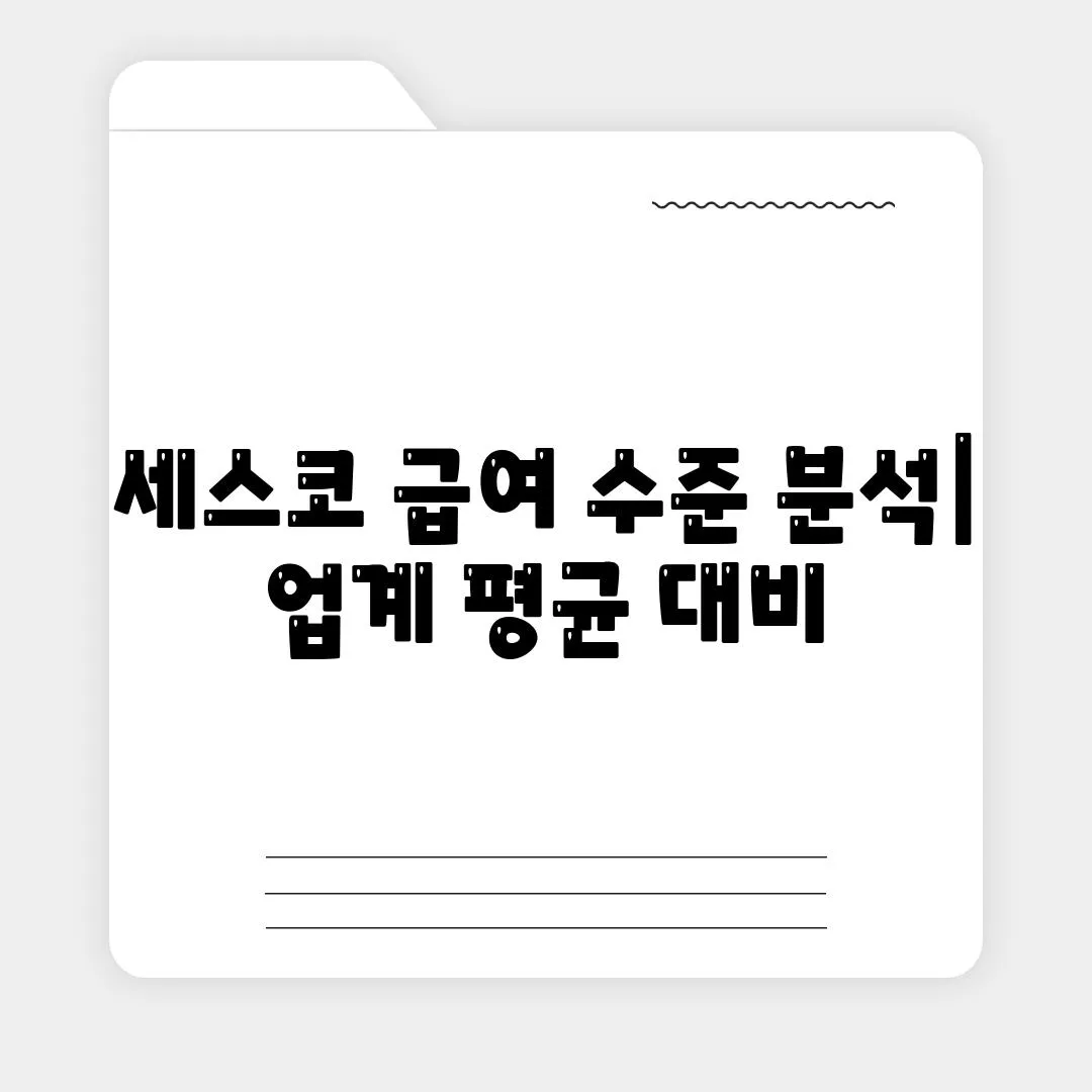 세스코 급여 수준 분석| 업계 평균 대비