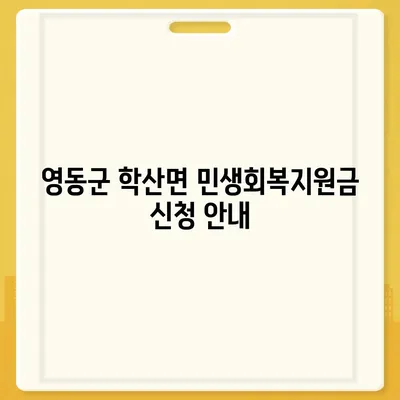 충청북도 영동군 학산면 민생회복지원금 | 신청 | 신청방법 | 대상 | 지급일 | 사용처 | 전국민 | 이재명 | 2024