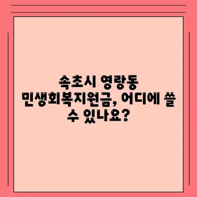 강원도 속초시 영랑동 민생회복지원금 | 신청 | 신청방법 | 대상 | 지급일 | 사용처 | 전국민 | 이재명 | 2024