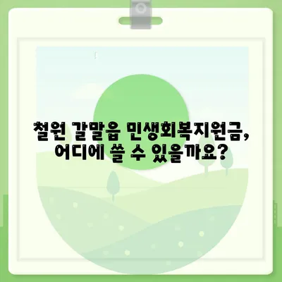 강원도 철원군 갈말읍 민생회복지원금 | 신청 | 신청방법 | 대상 | 지급일 | 사용처 | 전국민 | 이재명 | 2024