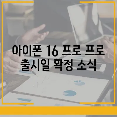 아이폰 16 프로 프로 출시일 | 웨이브 출고 및 지역별 차이 예상