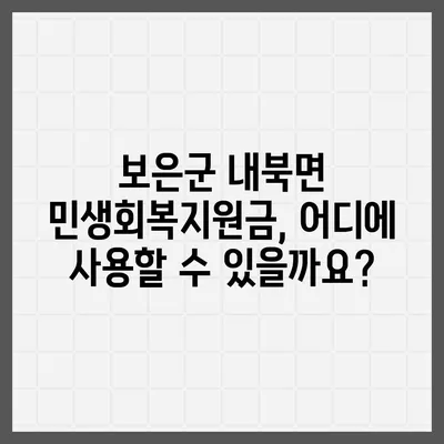 충청북도 보은군 내북면 민생회복지원금 | 신청 | 신청방법 | 대상 | 지급일 | 사용처 | 전국민 | 이재명 | 2024