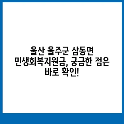 울산시 울주군 삼동면 민생회복지원금 | 신청 | 신청방법 | 대상 | 지급일 | 사용처 | 전국민 | 이재명 | 2024