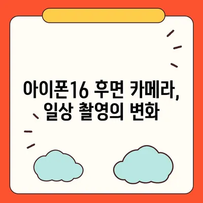 아이폰16 후면 카메라, 가벼운 디자인으로 휴대성 및 사용 용이성 향상