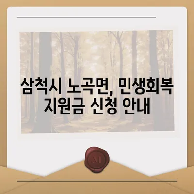 강원도 삼척시 노곡면 민생회복지원금 | 신청 | 신청방법 | 대상 | 지급일 | 사용처 | 전국민 | 이재명 | 2024