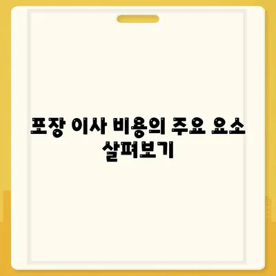 포장 이사 비용 비교 견적, 꼼꼼하게 알아보는 길잡이