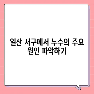 일산 서구 누수 탐지 및 이사 후 누수 해결