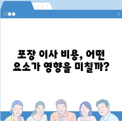 포장 이사 견적 비교 비용 체크리스트 및 사다리차 요금