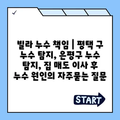 빌라 누수 책임 | 평택 구 누수 탐지, 은평구 누수 탐지, 집 매도 이사 후 누수 원인