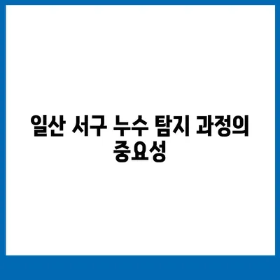 일산 서구에서 누수 탐지 이사 후 누수 해결