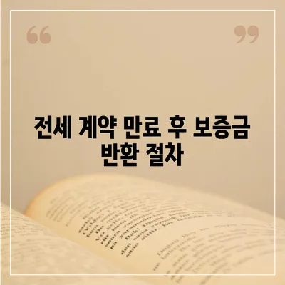 전세 계약 만료 통보, 퇴거 이사 내용 문자