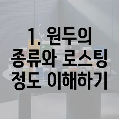 1. 원두의 종류와 로스팅 정도 이해하기