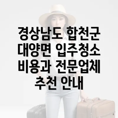 경상남도 합천군 대양면 입주청소 비용과 가격