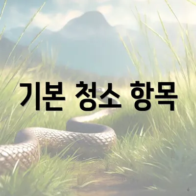 기본 청소 항목