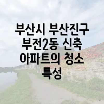 부산시 부산진구 부전2동 신축 아파트의 청소 특성