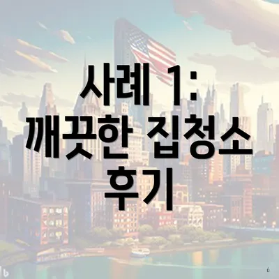 사례 1: 깨끗한 집청소 후기