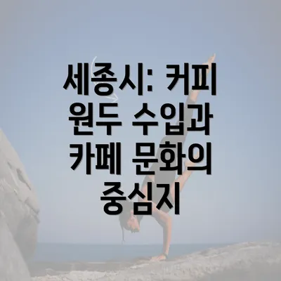 세종시: 커피 원두 수입과 카페 문화의 중심지