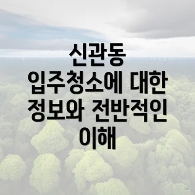 신관동 입주청소에 대한 정보와 전반적인 이해