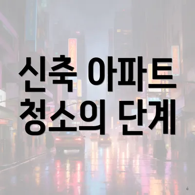 신축 아파트 청소의 단계