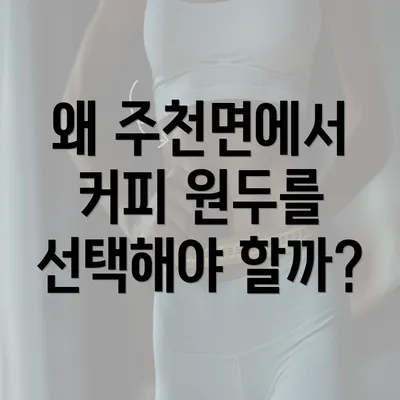 왜 주천면에서 커피 원두를 선택해야 할까?