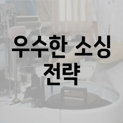 우수한 소싱 전략