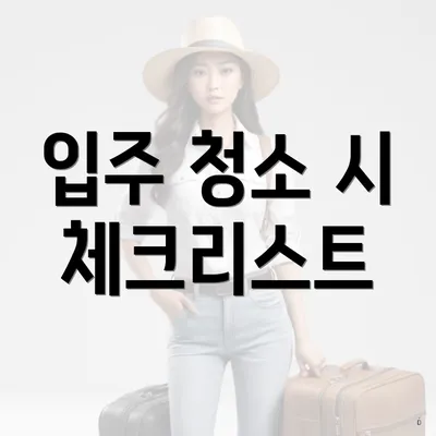 입주 청소 시 체크리스트