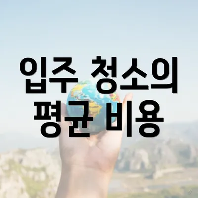 입주 청소의 평균 비용