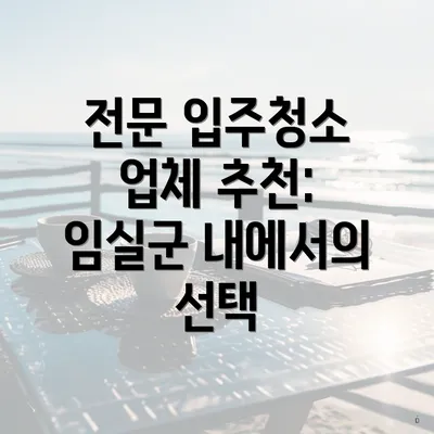 전문 입주청소 업체 추천: 임실군 내에서의 선택