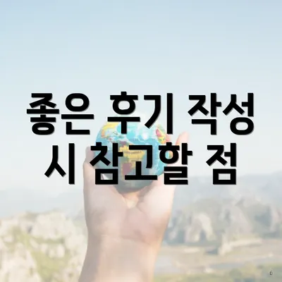 좋은 후기 작성 시 참고할 점