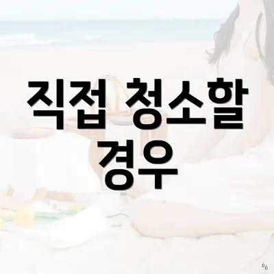 직접 청소할 경우