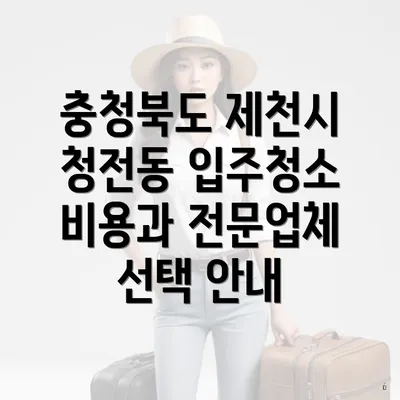 충청북도 제천시 청전동 입주청소 비용과 전문업체 선택 안내