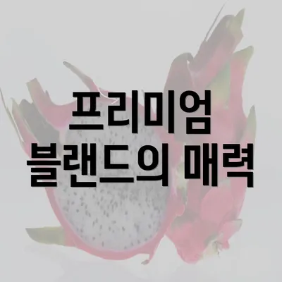 프리미엄 블랜드의 매력