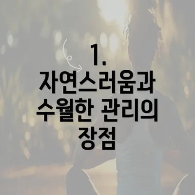 1. 자연스러움과 수월한 관리의 장점