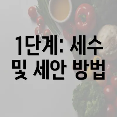 1단계: 세수 및 세안 방법