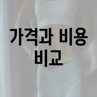 가격과 비용 비교