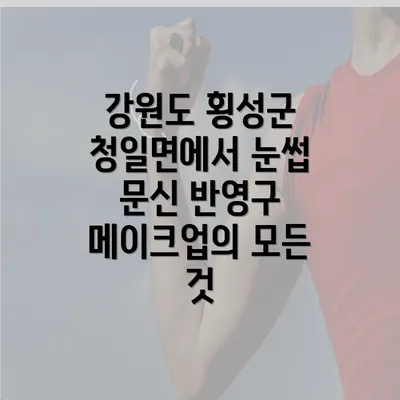 강원도 횡성군 청일면에서 눈썹 문신 반영구 메이크업의 모든 것