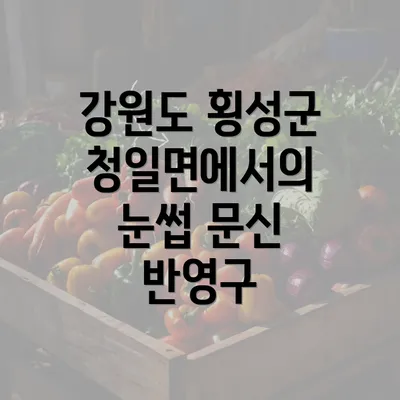 강원도 횡성군 청일면에서의 눈썹 문신 반영구