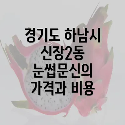 경기도 하남시 신장2동 눈썹문신의 가격과 비용