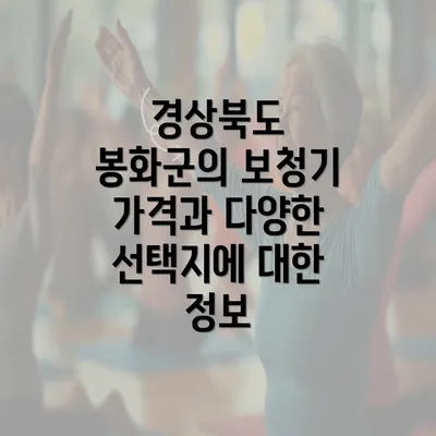 경상북도 봉화군의 보청기 가격과 다양한 선택지에 대한 정보