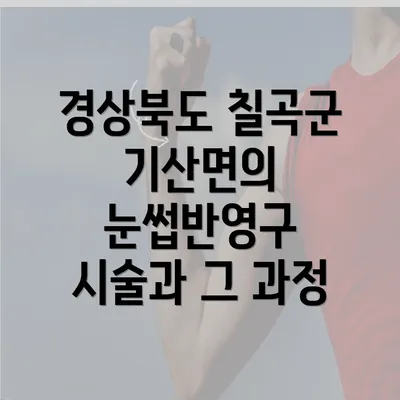 경상북도 칠곡군 기산면의 눈썹반영구 시술과 그 과정